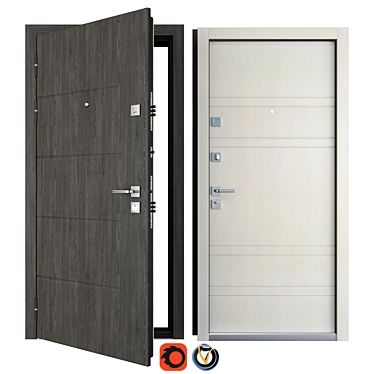 Smart Favorit Entrance Metal Door 3D model image 1 