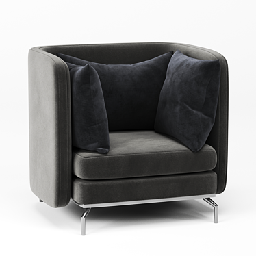 Sleek and Stylish Lounge Chair 3D model image 1 