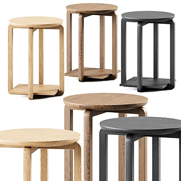 Elegant Wood Diox Side Table 3D model image 1 