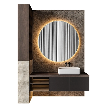 Luxury Bathroom 28: 3D Model with Full Textures 3D model image 1 
