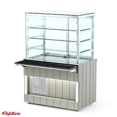 RC2 Capital Refrigerated Showcase: Professional Equipment for Bars, Cafes, and Restaurants 3D model image 1 