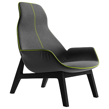 Ventura Lounge Chair: Stylish Comfort for Your Space 3D model image 1 