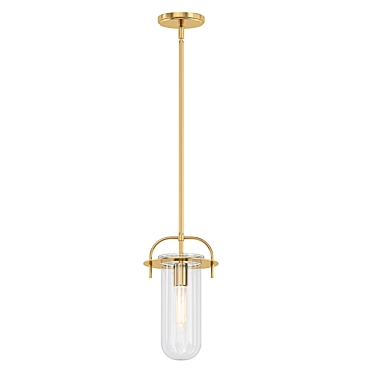 Savona Gold Tube Mini Pendant 3D model image 1 