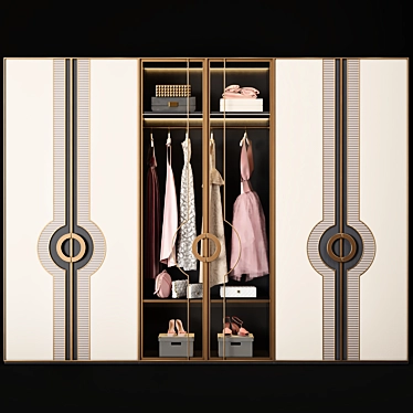 Neoclassic Wardrobe - Elegant and Versatile 3D model image 1 