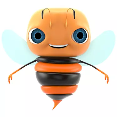 Buzzing Bee: Rigged and Ready for Animation 3D model image 1 