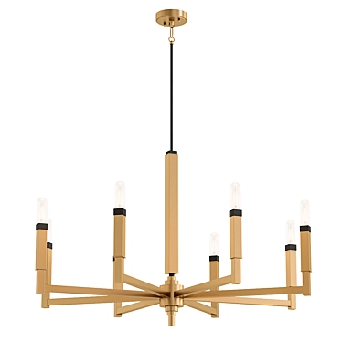 Elegant Mandeville Eight Light Chandelier 3D model image 1 