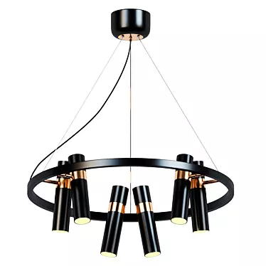 Industrial-Inspired Creative Loft Pendant 3D model image 1 