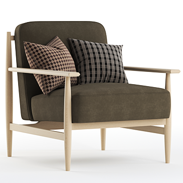 MG12 GAIA Armchair: Elegant and Comfortable 3D model image 1 