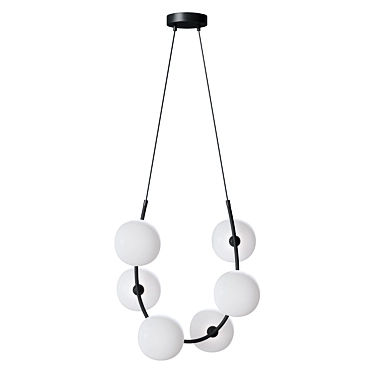 Elegant Freya Perlina Pendant Chandelier 3D model image 1 