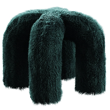 Cozy Fur Stool: Eny Lee Parker 3D model image 1 