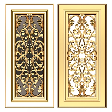 Title: Elegant Carved Door 3D model image 1 