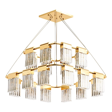 Newport Large Pendant Chandelier 3D model image 1 