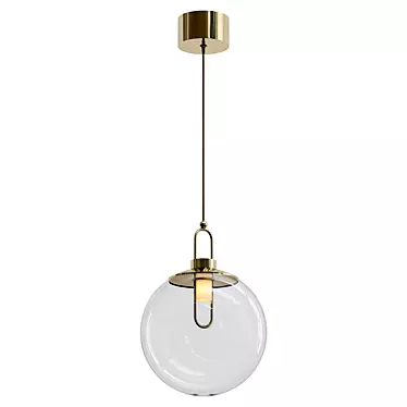 Sleek LED Pendant Light 3D model image 1 