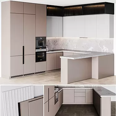Modern Kitchen Design and Customization 3D model image 1 