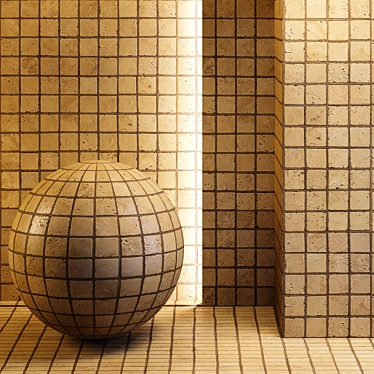 Seamless Natural Tile: Textured, Reflective, Bump 3D model image 1 