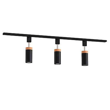 Sleek Tubular Ceiling Track Light 3D model image 1 