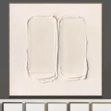 Abstract Plaster Photo Frames 3D model image 1 