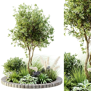 Nature-Inspired Outdoor Plant Set 3D model image 1 