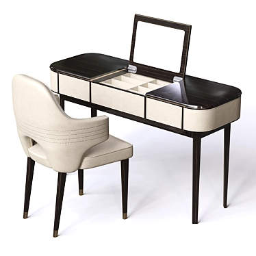 Elegant Molly Console & Carol Chair 3D model image 1 