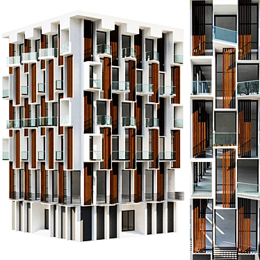 Modern Urban Residence: Building No. 38 3D model image 1 
