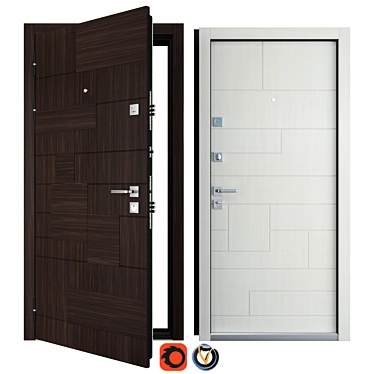 Etalon Favorit Metal Entrance Door 3D model image 1 