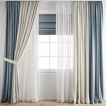 Poly Curtain: High-Quality Model 3D model image 1 