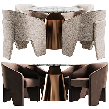  Pronard Cosmo + VASSALLO: Stylish Dining Set 3D model image 1 