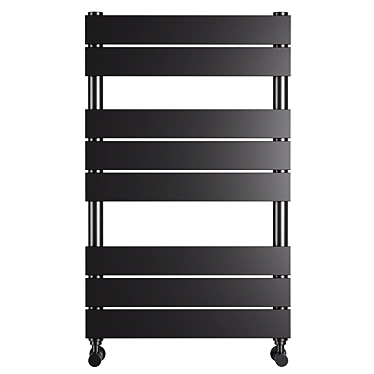 Modern Matte Black Heated Towel Rail 3D model image 1 