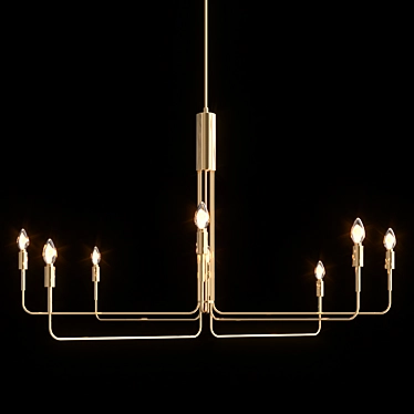 Elegant Candelabra Chandelier 3D model image 1 