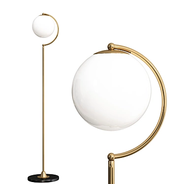 Sleek Floor Lamp: Meerosee 3D model image 1 