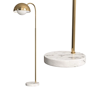 Eklanda: Modern Floor Lamp with Sleek Design 3D model image 1 