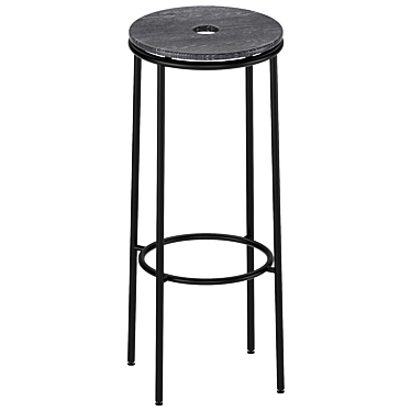 Sleek High Bar Stool 3D model image 1 