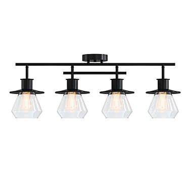 Sleek Dark Bronze Track Lighting 3D model image 1 