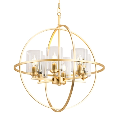 Modern Luxury Pendant Chandelier 3D model image 1 