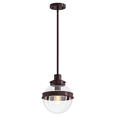 Elegant Bronze Pendant Light 3D model image 1 