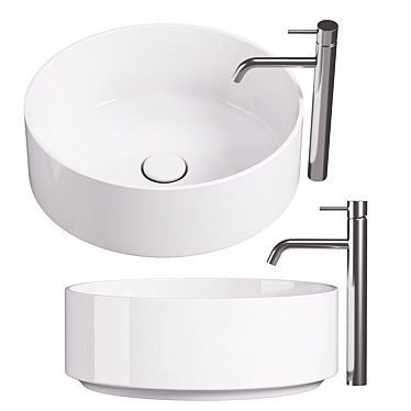 Sleek neoro n50 Countertop Washbasin 3D model image 1 