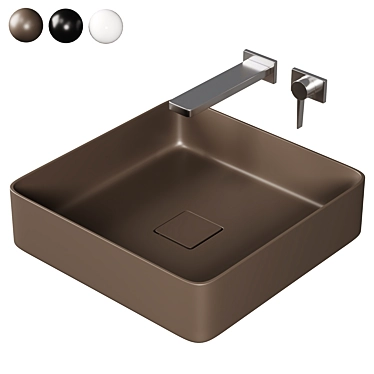 Elegant Miena Countertop Basin 3D model image 1 