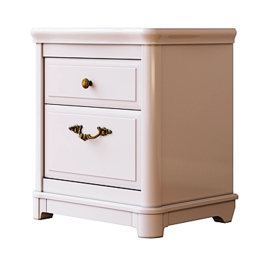RIVIERA Bedside Table: Stylish Nightstand with Elegant Finishes 3D model image 1 
