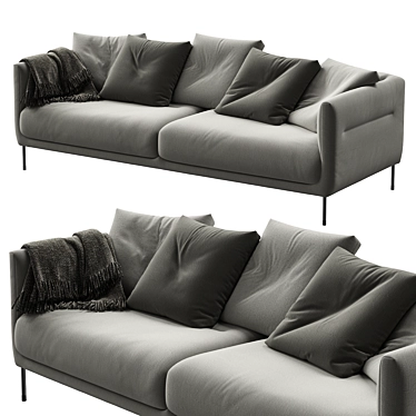 Sleek Scandinavian Design: Fredericia Konami Sofa 3D model image 1 