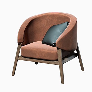 Apora Armchair: Sleek Design & Premium Materials 3D model image 1 