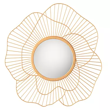 Elegant Flower Mirror 3D model image 1 