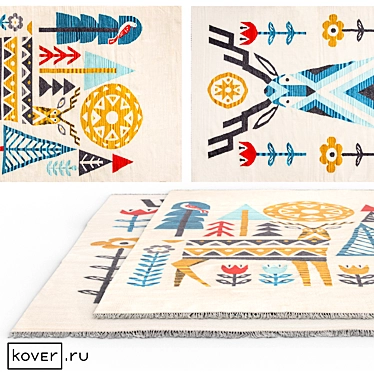 Modern Art de Vivre Carpets | Set of 4 3D model image 1 