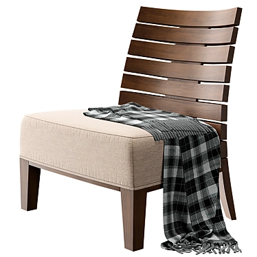 Modern Charm Lounge Chair 3D model image 1 