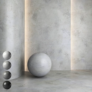 Seamless Decorative Concrete Textures 3D model image 1 