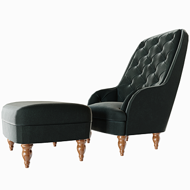 Elegant Epoque Armchair 3D model image 1 