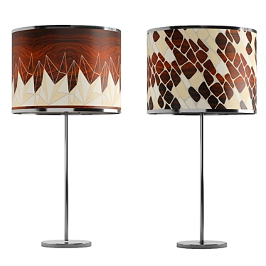 Sleek Wood Table Lamp 3D model image 1 