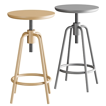  Stylish AROUND Stool - Adjustable Height 3D model image 1 