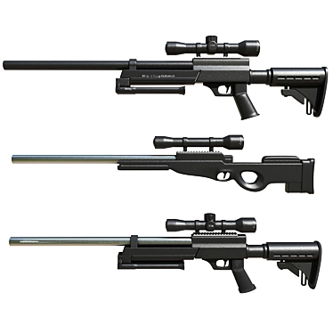 Sniper_1 2016: High Poly Vray Render 3D model image 1 