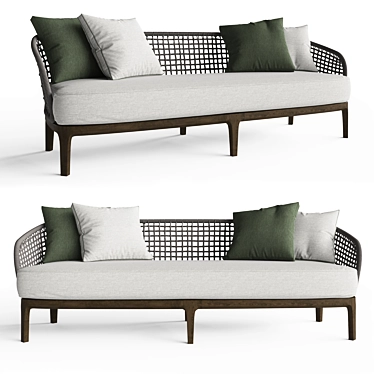 Elegant Lungotevere Sofa by Meroni and Colzani 3D model image 1 