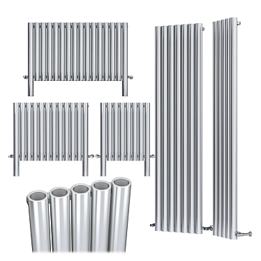 Sleek Steel Heating Radiator 3D model image 1 